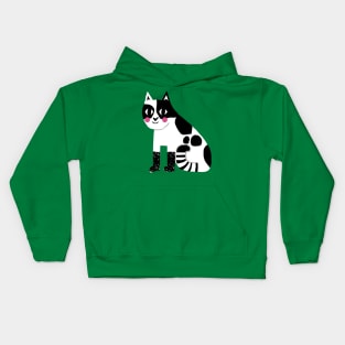 Black and White Cat Kids Hoodie